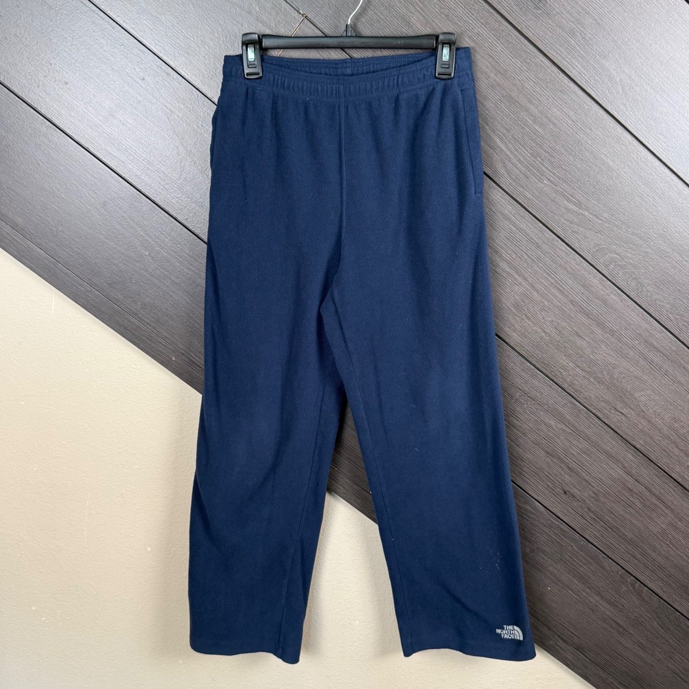 The North Face Boys XL 18/20 Fleece Pants Navy Blue Elastic Waist Outdoor Cozy